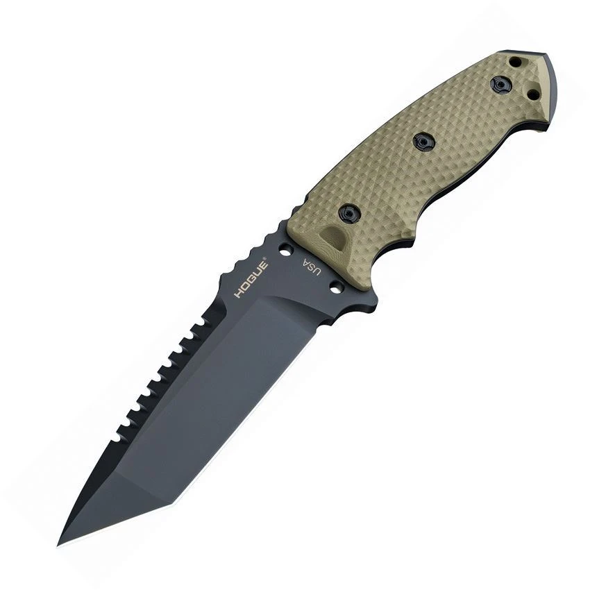 Hogue 35128 EX-F01 Fixed Blade Knife With OD Green Textured G10 Handle 1 Hogue 35128 EX-F01 Fixed Blade Knife With OD Green Textured G10 Handle