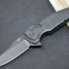 Hogue Knives X1 Microflip - Black Anodized Aluminum Handle / CPM -154CM Steel / Black Drop Point Blade 24176