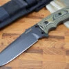 Hogue Knives EX F01 - G10 GMascus Green Handle Scales / A2 Tool Steel Blade 35178