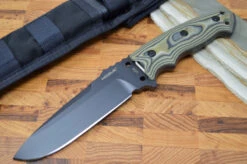 Hogue Knives EX F01 - G10 GMascus Green Handle Scales / A2 Tool Steel Blade 35178