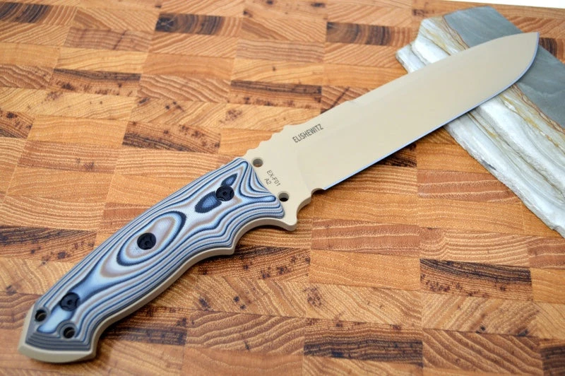 Hogue Knives EX F01 - G10 GMascus Dark Earth Handle Scales / Tan A2 Tool Steel Blade 35153 2 Hogue Knives EX F01 - G10 GMascus Dark Earth Handle Scales / Tan A2 Tool Steel Blade 35153 - Image 2