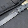 Hogue Knives EX F01 - G10 GMascus Black Handle Scales / A2 Tool Steel Blade / Drop Point 35159