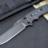 Hogue Knives EX F01 - Black G-Mascus G-10 Handle Scales / Black A2 Tool Steel Blade / 5.5" Drop Point Blade 35179