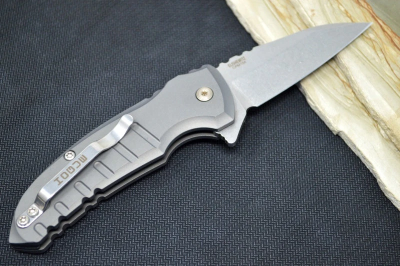 Hogue Knives X1 Microflip - Matte Grey Aluminum Handle / 154CM Blade / Tumbled Wharncliffe Blade 24162 3 Hogue Knives X1 Microflip - Matte Grey Aluminum Handle / 154CM Blade / Tumbled Wharncliffe Blade 24162 - Image 3