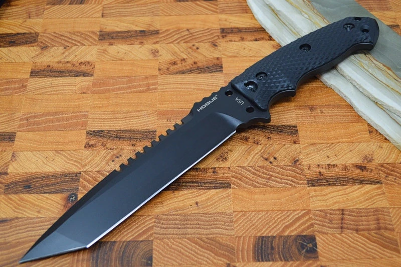 Hogue Knives EX F01 - Solid Black G-10 Handle Scales / Black A2 Tool Steel Blade / Tanto Blade 35109 2 Hogue Knives EX F01 - Solid Black G-10 Handle Scales / Black A2 Tool Steel Blade / Tanto Blade 35109 - Image 2