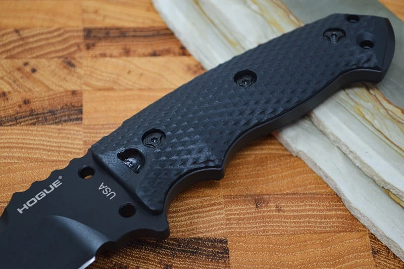 Hogue Knives EX F01 - Solid Black G-10 Handle Scales / Black A2 Tool Steel Blade / Tanto Blade 35109 3 Hogue Knives EX F01 - Solid Black G-10 Handle Scales / Black A2 Tool Steel Blade / Tanto Blade 35109 - Image 3