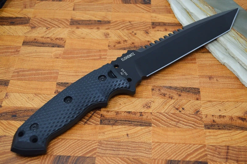 Hogue Knives EX F01 - Solid Black G-10 Handle Scales / Black A2 Tool Steel Blade / Tanto Blade 35109 4 Hogue Knives EX F01 - Solid Black G-10 Handle Scales / Black A2 Tool Steel Blade / Tanto Blade 35109 - Image 4