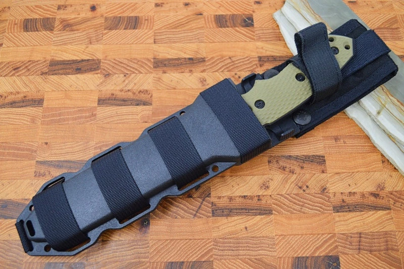 Hogue Knives EX F01 - Solid OD Green G-10 Handle Scales / Black A2 Tool Steel Blade / Tanto Blade 35108 4 Hogue Knives EX F01 - Solid OD Green G-10 Handle Scales / Black A2 Tool Steel Blade / Tanto Blade 35108 - Image 4