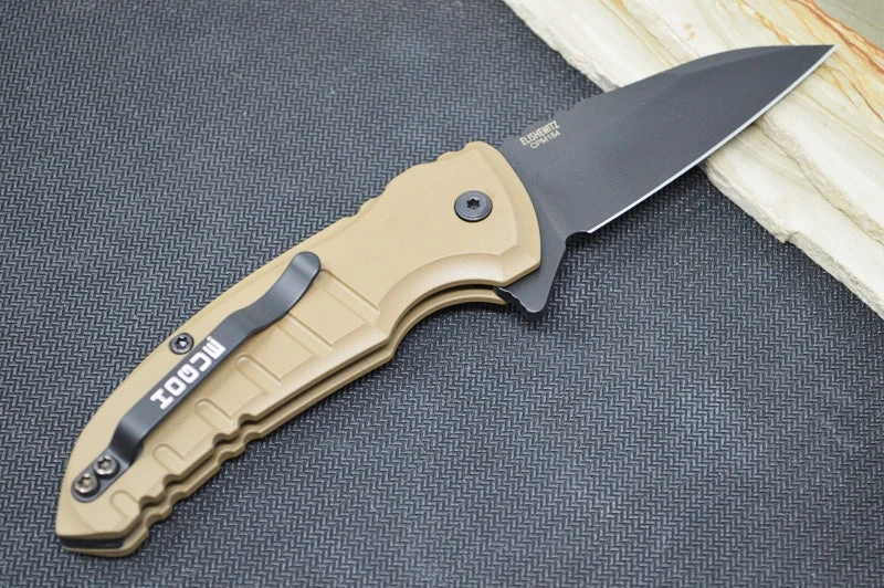Hogue Knives X1 Microflip - Matte FDE Aluminum Handle / 154CM Steel / Black Wharncliffe Blade 24167 2 Hogue Knives X1 Microflip - Matte FDE Aluminum Handle / 154CM Steel / Black Wharncliffe Blade 24167 - Image 2