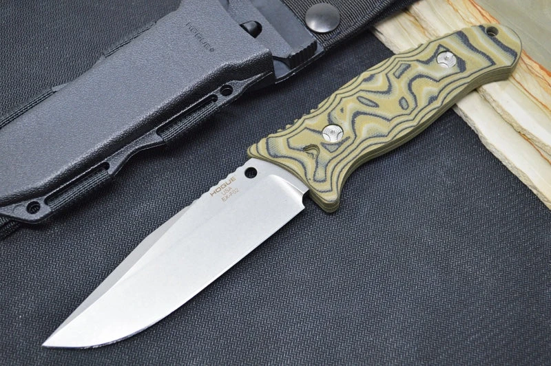 Hogue Knives EX F02 - G10 GMascus Green Handle Scales / Stonewash A2 Tool Steel Blade 35278 1 Hogue Knives EX F02 - G10 GMascus Green Handle Scales / Stonewash A2 Tool Steel Blade 35278