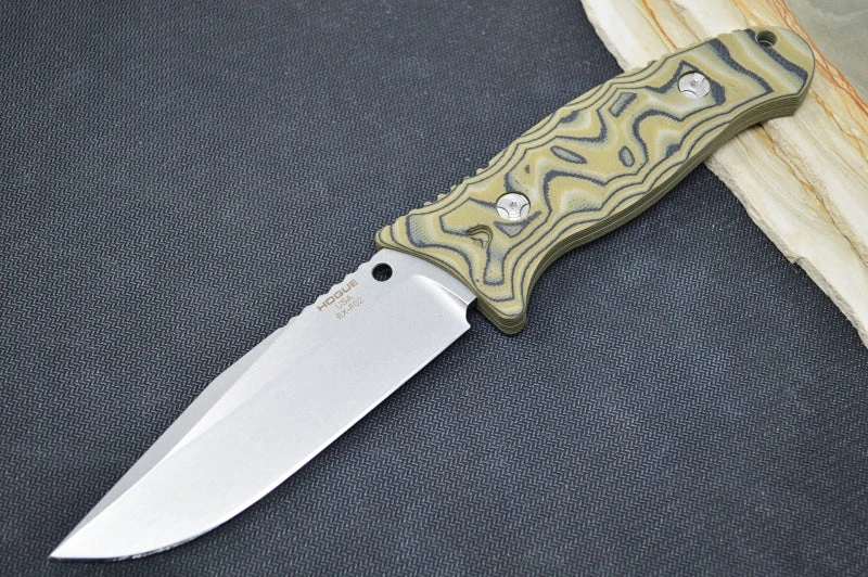 Hogue Knives EX F02 - G10 GMascus Green Handle Scales / Stonewash A2 Tool Steel Blade 35278 2 Hogue Knives EX F02 - G10 GMascus Green Handle Scales / Stonewash A2 Tool Steel Blade 35278 - Image 2