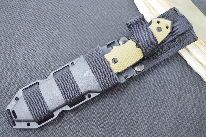 Hogue Knives EX F01 - Solid OD Green G-10 Handle Scales / Black A2 Tool Steel Blade / 5.5" Tanto Blade 35128 4 Hogue Knives EX F01 - Solid OD Green G-10 Handle Scales / Black A2 Tool Steel Blade / 5.5" Tanto Blade 35128 - Image 4