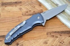 Hogue Knives X1 Microflip - Grey Matte Aluminum Handle / 154CM Blade 7 Hogue Knives X1 Microflip - Grey Matte Aluminum Handle / 154CM Blade -Knife Country Usa DSC 1867