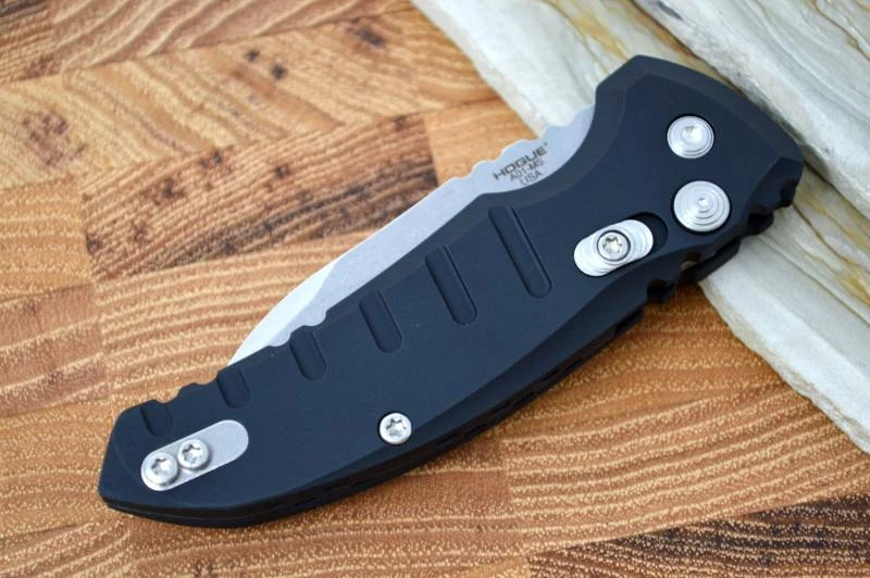 Hogue Knives Microswitch Auto - Black Aluminum Handle / 154CM Blade 4 Hogue Knives Microswitch Auto - Black Aluminum Handle / 154CM Blade - Image 4