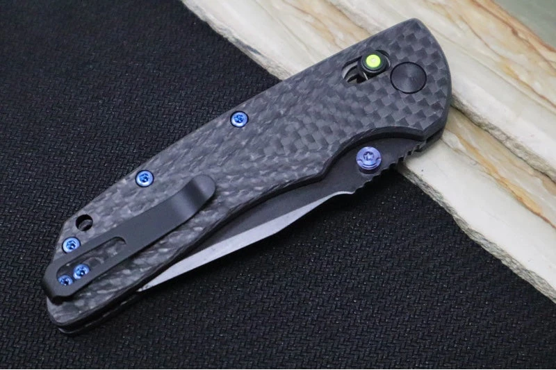 Hogue Knives Deka Collector Series - Black Cerakote Finish / Clip Point Blade / Carbon Fiber Handle / Green Tritium Axis Lock 24299-LIM 6 Hogue Knives Deka Collector Series - Black Cerakote Finish / Clip Point Blade / Carbon Fiber Handle / Green Tritium Axis Lock 24299-LIM - Image 6