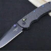 Hogue Knives Deka Collector Series - Black Cerakote Finish / Clip Point Blade / Carbon Fiber Handle / Green Tritium Axis Lock 24299-LIM