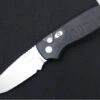 Hogue Knives Ballista - Matte Black Aluminum Handle / 154CM Drop Point Blade / Tumbled Finish 64136