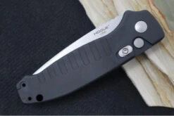 Hogue Knives Ballista - Matte Black Aluminum Handle / 154CM Drop Point Blade / Tumbled Finish 64136 -Knife Country Usa IMG 9281