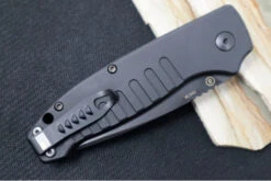 Hogue Knives Ballista - Matte Black Aluminum Handle / 154CM Drop Point Blade / Black Finish 64130 7 Hogue Knives Ballista - Matte Black Aluminum Handle / 154CM Drop Point Blade / Black Finish 64130 -Knife Country Usa IMG 9286