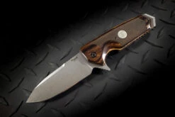 Hogue Knives SIG EX-02 ASE Manual Flipper Spear Point Blade Tumbled Finish Reinforced Walnut Scales - 36214