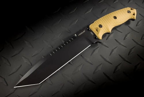 Hogue Knives EX-F01 Fixed Blade Tanto Black Finish FDE G-10 Scales - 35107 1 Hogue Knives EX-F01 Fixed Blade Tanto Black Finish FDE G-10 Scales - 35107