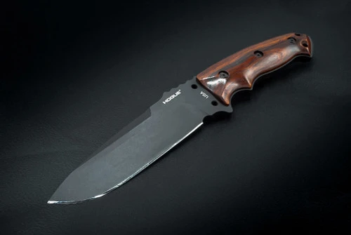 Hogue Knives EX-F01 Tactical Fixed Blade Drop Point Black Finish Cocobolo Hardwood Scales - 35176 1 Hogue Knives EX-F01 Tactical Fixed Blade Drop Point Black Finish Cocobolo Hardwood Scales - 35176