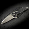 Hogue Knives X1 Microflip Flipper Knife Wharncliffe Blade Stonewash Finish Mate Black Scales - 24160