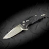 Hogue Knives X1 Microflip Flipper Knife Drop Point Blade Stonewash Finish Mate Black Scales - 24170