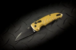 Hogue Knives A01 Microswitch Automatic Knife Wharncliffe Blade Back Finish FDE Scales - 24107