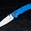 Hogue Knives Deka MagnaCut Modified Wharncliffe Knife Stonewash Blade W/ Blue Polymer Handles - 24363
