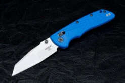 Hogue Knives Deka MagnaCut Modified Wharncliffe Knife Stonewash Blade W/ Blue Polymer Handles - 24363