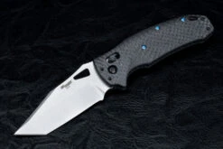 Hogue Knives SIG K320 AXG Manual Folder (Collector Series) Stonewashed Blade W/ Carbon Fiber Handles - 36390-LIM