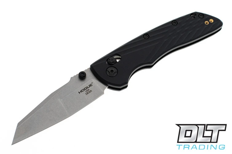 Hogue Deka 3.25" Wharncliffe Blade - Tumbled Finish - Black Polymer Frame 1 Hogue Deka 3.25" Wharncliffe Blade - Tumbled Finish - Black Polymer Frame