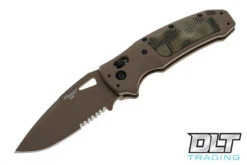 Hogue SIG K320 AXG Scorpion 3.5" - FDE Drop Point Partially Serrated Blade - FDE Aluminu…
