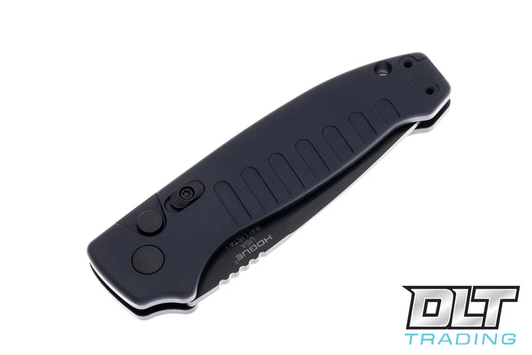 Hogue Ballista - Tanto Partially Serrated - Black Cerakote - Black Matte Aluminum Frame 4 Hogue Ballista - Tanto Partially Serrated - Black Cerakote - Black Matte Aluminum Frame - Image 4