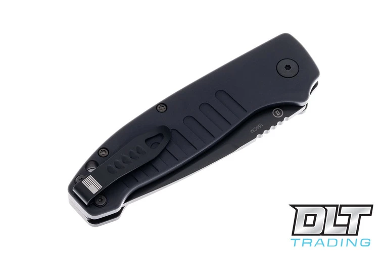 Hogue Ballista - Tanto Partially Serrated - Black Cerakote - Black Matte Aluminum Frame 5 Hogue Ballista - Tanto Partially Serrated - Black Cerakote - Black Matte Aluminum Frame - Image 5