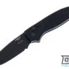 Hogue Ballista 3.5" Drop Point - Black Cerakote Blade - Black Matte Aluminum Frame