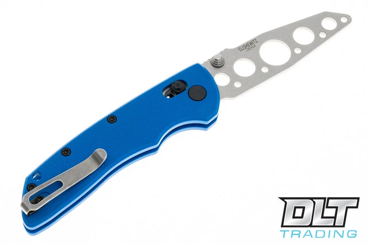 Hogue Deka Manual Trainer - 3.25" Tumbled Wharncliffe Blade - Blue Peel Ply G-10 Handle 2 Hogue Deka Manual Trainer - 3.25" Tumbled Wharncliffe Blade - Blue Peel Ply G-10 Handle - Image 2
