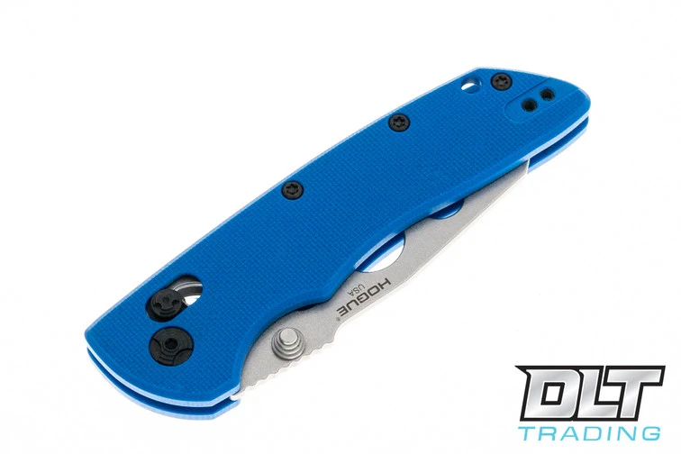Hogue Deka Manual Trainer - 3.25" Tumbled Wharncliffe Blade - Blue Peel Ply G-10 Handle 3 Hogue Deka Manual Trainer - 3.25" Tumbled Wharncliffe Blade - Blue Peel Ply G-10 Handle - Image 3